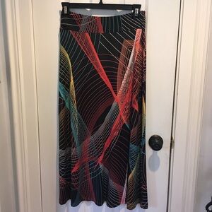 🇨🇦 Tribal Retro Spirograph Print Knit Aline Skirt